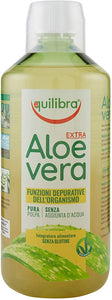Equilibra Integratori Alimentari, Aloe Vera Extra, Integratore Aloe Vera da Bere Puro o Diluire in Altra Bevanda al Mattino, Depurativo, Prodotto Vegano, Senza Glutine, 1 Litro 1 l 500ml (Confezione da 1) Aloe Vera