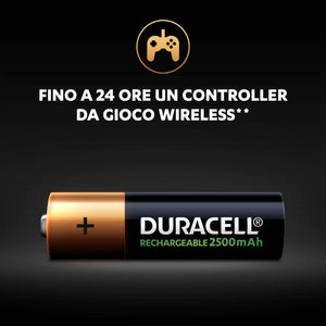 Duracell Recharge Ultra AA Prericaricate Batterie Stilo 4 Batterie, verde - Ilgrandebazar