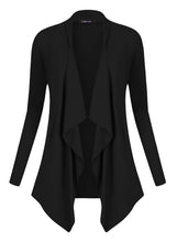 Carica l&#39;immagine nel visualizzatore di Gallery, Urban GoCo Donna Cardigan Drappeggiato Aperto Davanti a Maniche Lunghe e... - Ilgrandebazar
