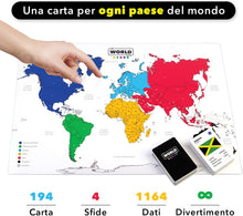 Carica l'immagine nel visualizzatore di Gallery, The World Game - Gioco di carte geografiche - Gioco da tavolo educativo per bambini, famiglie e adulti - Fantastica idea regalo per ragazzi e ragazze
