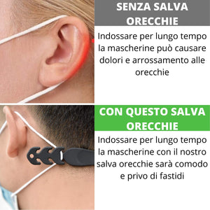 NARSAM Fascette Salva orecchie per mascherine, Ganci Di Prolunga Regolabili salva orecchia, 5 Elastici Estensione Elastico Orecchie Mascherina In Silicone Ganci Per Uomo Donna E Bambini