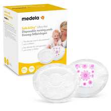 Carica l'immagine nel visualizzatore di Gallery, Medela Safe &amp; Dry Ultra Thin Coppette Assorbilatte Ultrasottili e Altamente Assorbenti, Confezione da 60 Coppette per Maternità Confezionate singolarmente 60 Pezzi Coppette Assorbilatte Ultrasottili