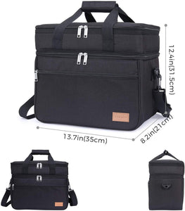 Lifewit Borsa Termica Porta Pranzo Frigo Isoterma per 23 L, Nero - Ilgrandebazar