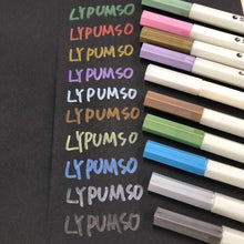 Carica l&#39;immagine nel visualizzatore di Gallery, Metallic Marker Penne, Lypumso 10 Pezzi Colori Assortiti 10, Multicolore - Ilgrandebazar