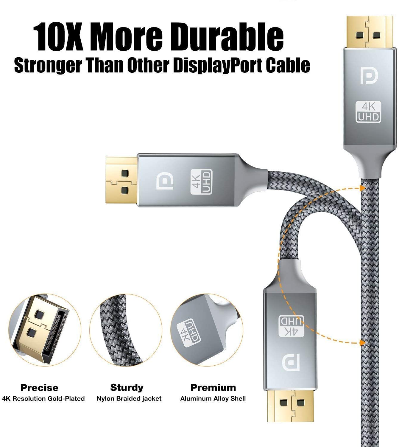 PremiumCord Cavo Di Collegamento 4K Displayport 1.2 M/M - Foto 6