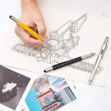 Carica l&#39;immagine nel visualizzatore di Gallery, Leenou 3pcs Penna Multifunzione, 6 IN 1 Utensili Fai Da Te, 2019 giallo - Ilgrandebazar