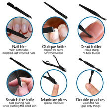 Carica l&#39;immagine nel visualizzatore di Gallery, JamBer set tagliaunghie 15 in 1 kit professionale per pedicure manicure in... - Ilgrandebazar