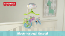 Carica l&#39;immagine nel visualizzatore di Gallery, Fisher-Price CDN41 Giostrina degli Orsetti, Proiettore di Luci e Suoni per...