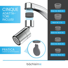 Carica l'immagine nel visualizzatore di Gallery, Bächlein Rompigetto universale per rubinetti da cucina, con due tipi di getti, girevole, cromato