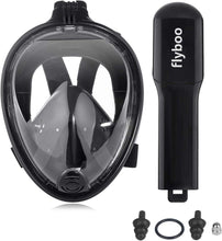 Carica l&#39;immagine nel visualizzatore di Gallery, Flyboo Maschera da Snorkeling,Maschera Subacqueacon con Visuale Panoramica 180° Design Pieno Facciale e Compatibile con Videocamere Sportive Maschera per Immersioni per Adulti Bambini