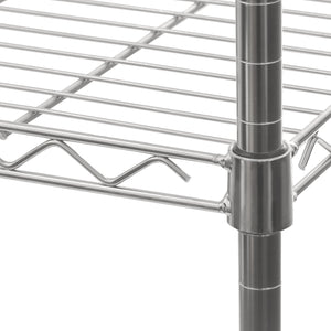 Seville Classics SHE14305ZB, Scaffale a 5 Ripiani, Metallo Argento (Silber) - Ilgrandebazar