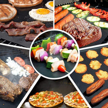 Carica l&#39;immagine nel visualizzatore di Gallery, Tappetino da Barbecue Set di 6 Mat Cottura BBQ Riutilizzabile M, nero - Ilgrandebazar