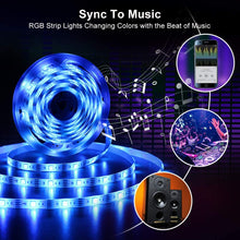 Carica l&#39;immagine nel visualizzatore di Gallery, Striscia LED 3M, Hually 90 LEDs Strisce LED RGB 5050 con Telecomando RF,Sincronizza con la musica, 4 Modalità, Impermeabile USB alimentata LED Striscia per Decorazioni, Cucina, Festa, Natale, Bar ecc