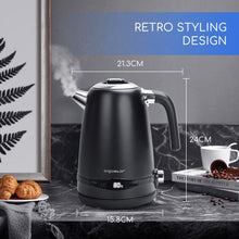 Carica l&#39;immagine nel visualizzatore di Gallery, Aigostar Loki - Bollitore Elettrico Temperatura Regolabile 40-100 ℃, Bollitore in Acciaio Inox con Display Digitale LED, 1,7 Litri 2200W, Funzione di Mantenimento Caldo, Senza BPA, Nero