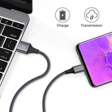 Carica l'immagine nel visualizzatore di Gallery, RAVIAD Cavo USB [4Pezzi, 0.5m 1m 2m 3m] Nylon Intrecciato Cavo USB Tipo C di Ricarica Rapida e Trasmissione per Samsung Galaxy S10/ S9/ S8 Plus, Huawei P30/ P20/ Mate20, Sony Xperia XZ (Grigio)