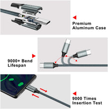 Carica l'immagine nel visualizzatore di Gallery, GIANAC Cavo USB C, [2Pezzi, 2m 2m] Nylon Intrecciato 3A Rapida Ricarica Cavo USB Tipo C per Samsung S8 S9 S10 A30 A40 A50 A70 A20e,Huawei P9 P20 P10 P30,Xiaomi,Sony,Gopro,OnePlus 2M+2M