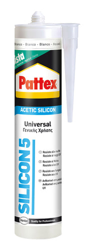 Sigillante PATTEX SILICON 5 bianco Art. 1534266 - Ilgrandebazar