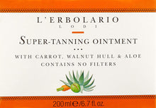 Carica l&#39;immagine nel visualizzatore di Gallery, L&#39;Erbolario, Unguento Super Abbronzante, con Carota, Mallo di Noce e Aloe, 200 ml