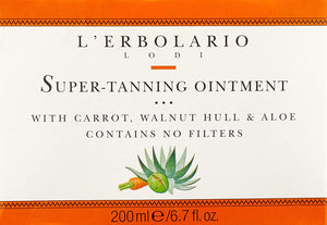 L'Erbolario, Unguento Super Abbronzante, con Carota, Mallo di Noce e Aloe, 200 ml