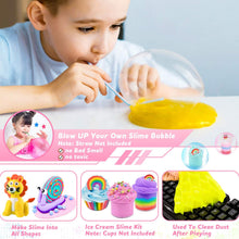 Carica l'immagine nel visualizzatore di Gallery, Dookey Slime Unicorno Kit, Laboratorio Slime per Bambine Slime Forniture Include Argilla, Glitter, Fette di Frutta, Magical Craft Fai da Te Set di Slime Fatto in Casa (43 Pezzi)