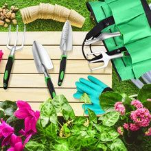 Carica l'immagine nel visualizzatore di Gallery, Set di Attrezzi da Giardino, 7 Pezzi Alluminio Kit Giardinaggio, Utensili da Giardino con Impugnatura in Gomma Antiscivolo, per Scavare, Dissodare Il Terreno, Piantare, Diserbo