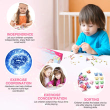 Carica l'immagine nel visualizzatore di Gallery, WinWonder Bambini Perline,1150 PCS Perline Colorate dei Bambini Fare Gioielli Braccialetti Necklace Kit Perline Lettere per Ragazze