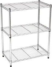 Carica l'immagine nel visualizzatore di Gallery, AmazonBasics - Scaffalatura a 3 ripiani, Cromato 3 Cromo - Ilgrandebazar