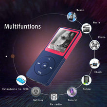 Carica l&#39;immagine nel visualizzatore di Gallery, Lettore MP3, Vorstik HiFi Music player, 4,6 cm Digital Audio player con radio FM/registratore vocale/video Play/testo di lettura, fino a 90 ore di riproduzione tempo, 8 GB espandibile 128 GB TF