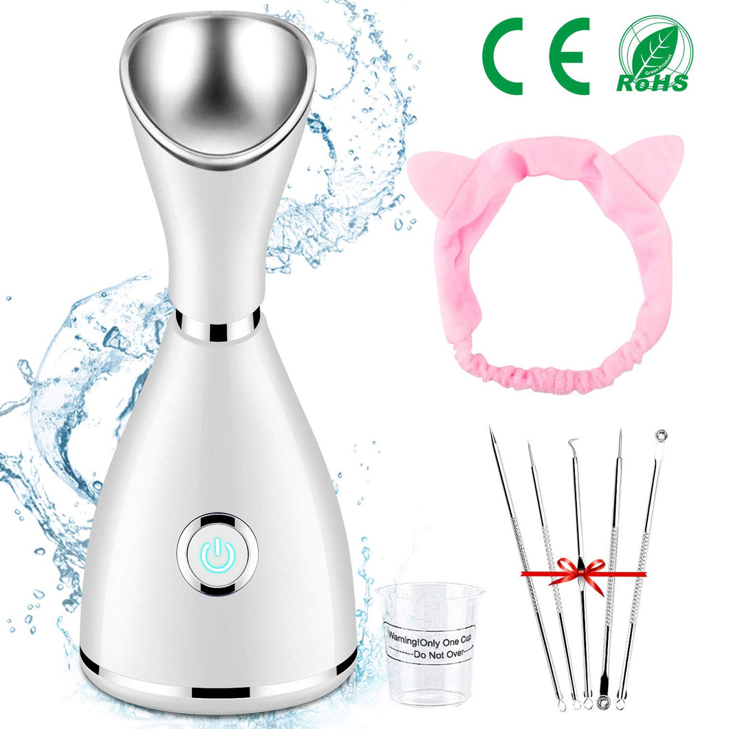 Aiemok Vapore Viso Sauna, Nano Sauna Facciale Pulizia Silver - Ilgrandebazar