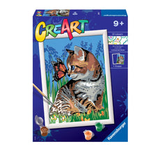 Carica l'immagine nel visualizzatore di Gallery, Ravensburger28935 6 CreArt, Gattino e Farfalla, Dipingere con i Numeri, Gioco Creativo per Bambine e Bambini, Età Raccomandata 9+ Single