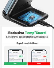 Carica l&#39;immagine nel visualizzatore di Gallery, Caricatore Wireless, INIU 15W Certificato Qi Ricarica Rapida Wireless Phone Charger Holder Wireless Luce adattiv Supporto Telefono per iPhone 15 14 13 12 11 Pro Max Samsung Galaxy Google Pixel
