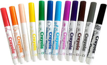 Carica l'immagine nel visualizzatore di Gallery, Crayola Mini Kids, Pennarelli Super Lavabili, 12 Pezzi, Punta Arrotondata di Sicurezza, Età 12 Mesi, Colori Assortiti, 8325 12 Pezzi Single