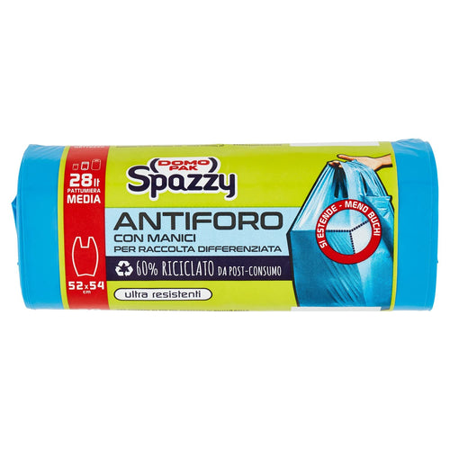 Domopak Spazzy Sacchi con Manici, 28L, 20 Pezzi 28lt - 20 Sacchi