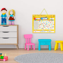Carica l&#39;immagine nel visualizzatore di Gallery, Navaris Tabellone delle Ricompense Bambini - Tabella Magnetica 40x32cm da Appendere 250x Stelline 1x Pennarello - Calendario premia-Bimbi - Tedesco