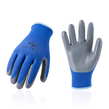 Carica l&#39;immagine nel visualizzatore di Gallery, Vgo,10 paia, Guanti, guanti da lavoro e giardinaggio in nitrile, 9/L, Blu