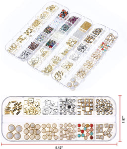 Mwoot Gemme per Unghie, Pietre, 3 Scatole Set di Strass (900 Pezzi) per Accessori per chiodo Arte