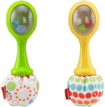 Carica l'immagine nel visualizzatore di Gallery, Fisher-Price Le Maracas per Neonati con Impugnature Soffici, Rafforza le Capacità Motorie e Sensoriali, Giocattolo per Bambini di 3 + Mesi, BLT33