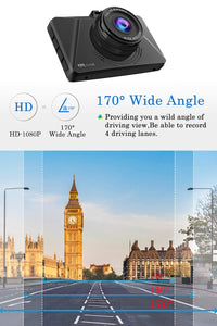 【2019 Nuova Versione】 CHORTAU Telecamera per Auto 1080P Full HD, Dashcam...