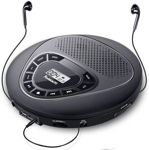 NAVISKAUTO AUGUST Lettore CD portatile con doppio altoparlante e cuffie,...