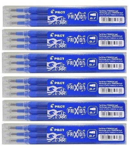 Pilot Frixion - Ricariche per penna a sfera 18 Minen | 0, 7 mm, Blu