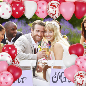 Gejoy 35 Pezzi Palloncini San Valentino a Cuore Lattice e...