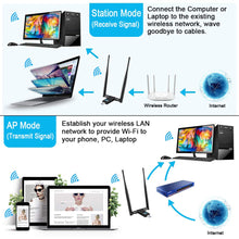 Carica l&#39;immagine nel visualizzatore di Gallery, Adattatore Antenna WiFi USB, yotame Wireless Chiavetta con Dual Band... - Ilgrandebazar