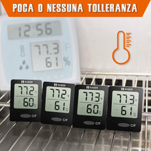 Carica l&#39;immagine nel visualizzatore di Gallery, Habor Igrometro Termometro Digitale Termoigrometro LCD con l&#39;Icona di Nero - Ilgrandebazar
