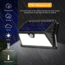 Carica l&#39;immagine nel visualizzatore di Gallery, Luce Solare LED Esterno, 2200mAh Faretto LED da Esterno con Sensore di Movimento, 185 LED/ 3 Modos Lampada Solare da Esterno, IP65 Impermeabile LED Lampione per Giardino, Parete, Garage[2 Pezzi]