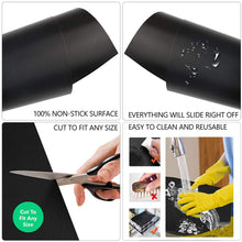 Carica l&#39;immagine nel visualizzatore di Gallery, Tappetino da Barbecue Set di 6 Mat Cottura BBQ Riutilizzabile M, nero - Ilgrandebazar
