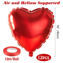 Carica l&#39;immagine nel visualizzatore di Gallery, MIAHART 12pz Palloncini con Elio a Forma di Cuore Rosso Palloncino Rosso... - Ilgrandebazar