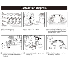 Carica l&#39;immagine nel visualizzatore di Gallery, Base lavatrice Dewel, base regolabile 45 cm-69 cm con 4 ruote piroettanti e... - Ilgrandebazar