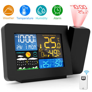 Acquista Stazione meteorologica WIFI Display dell'umidità della temperatura  del termometro igrometro esterno wireless per interni