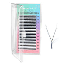 Carica l&#39;immagine nel visualizzatore di Gallery, NAGARAKU YY Extension Ciglia Professionale Russian Volume 4D Eyelash Extensions Premade Fans 0.05mm D Curl 8-12mm Misto Lash Ciglia Estensioni Naturale 8-12mm 0.05 D