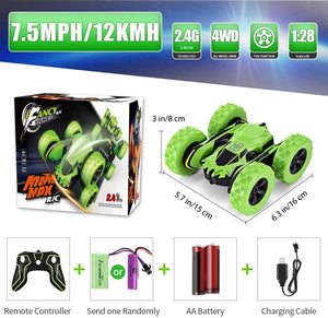 BAISIQI Macchina Telecomandata per Bambini Ricaricabile Auto Telecomandata 4WD Rotazione 360 Gradi radiocomando 2.4 GHz Regali Compleanno Natale per di 5-12 Anni Ragazzi Verde